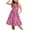 Hot Pink, variant on Flowy Dress for Girls, Kids Cute Graphic Sleeveless Dresses Summer Clothes Flutter Hem Sundress 2-12 Years