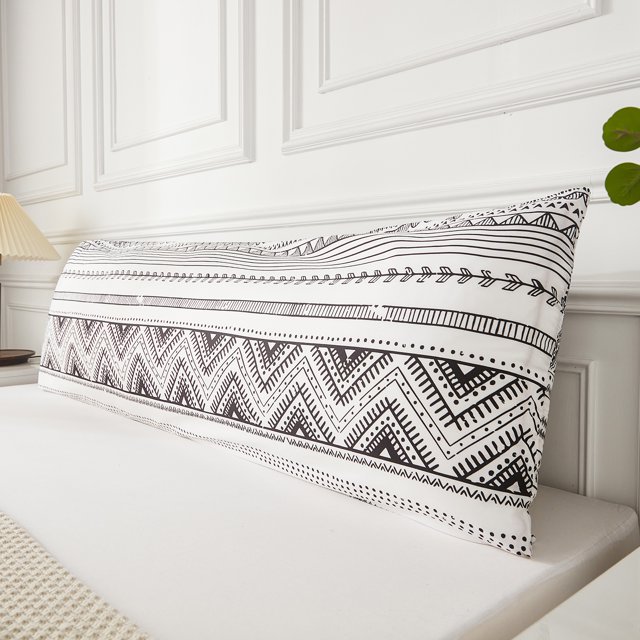 MOVE OVER Boho Aztec Body Pillowcase 20x54 inches Bohemian Geometric StripePattern Microfiber Body Pillow Case
