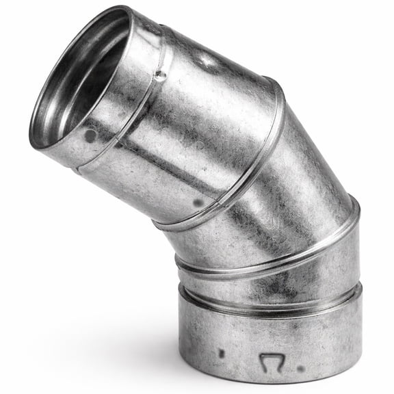 Selkirk 4" Diameter Adjustable Elbow, Aluminum Type B Gas Vent 45/60 with Lock Tab, 104222