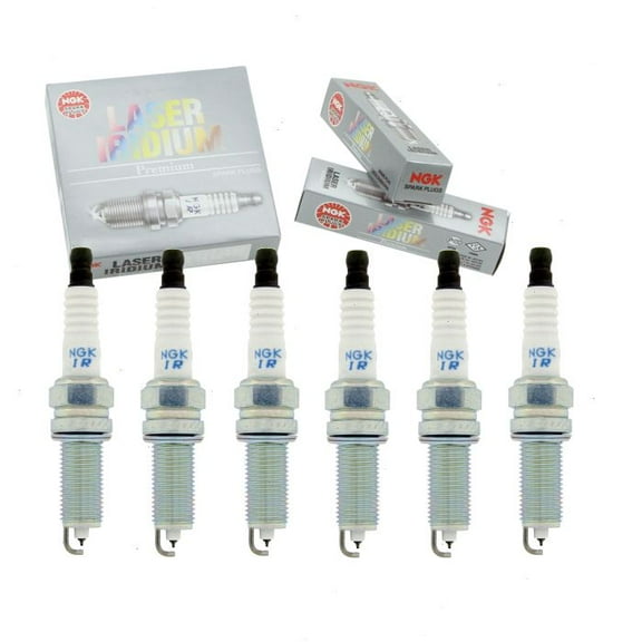 6 pc NGK Laser Iridium Spark Plugs compatible with Kia Telluride 3.8L V6 2020
