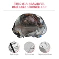 thumbnail image 5 of Balery Astronaut In Outer Space Shower Caps, Double Layer Waterproof Shower Cap, Double Layers Reusable Shower Cap With Soft Comfortable For Long Thick Hair Soft Bath Shower Hair Caps, 5 of 9
