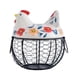 thumbnail image 4 of Cesta para huevos de gallina, suministros de cocina, soporte decorativo de alambre de metal para huevos de gallina Infantil, 4 of 9