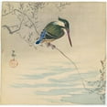 thumbnail image 2 of Ohara Koson 20x20 Gold Ornate Framed and Double Matted Museum Art Print Titled - Kingfisher (1920), 2 of 4
