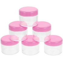 Raindrops Pink Plastic Cosmetic Containers with Lids Perfect for Travel and Storage Small Refillable Jars 12 Pieces
