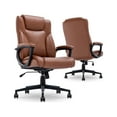 thumbnail image 2 of Serta Connor Executive Office Chair Cognac Bonded Leather, 2 of 8