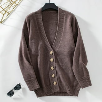 トップス OVY Wool Crew Neck Cardigan XL Terra & Sky Chenille Shawl Cardigan Sweater - Walmart.com