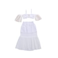 thumbnail image 3 of TheFound Infant Girls Clothing Set Pure Strap Blouse + Elastic Plain Dress, 3 of 10