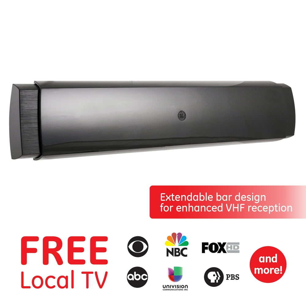 GE UltraPro Amplified Antenna Bar, Indoor HDTV Antenna with Signal