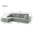 thumbnail image 2 of Modular Sectional Sofa,Oversized sectional Cloud Couch with Deep Seat, L-Shape Sofa with Chaise, Sofa in A Box, Boneless Couch for Living Room, Corduroy Upholstered, Light Gray-Right-Facing Chaise, 2 of 7
