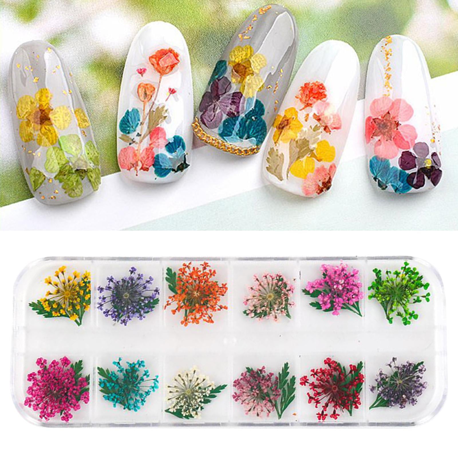 Details about   12 Color Dried Flowers for Nails Art Acrylic Gel Resin Tip Manicure Small Tiny 