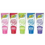 Crayola 5 Pieces Set: Bathtub Finger Paint Soap Kids 3 fl oz, Blue, Red, Green, Pink & Purple
