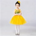 thumbnail image 7 of Odeerbi 4-15 Years Child Teen Girls Sequin Sunflower Dress with Headwear Spaghetti Strap Tulle Tutu Princess Dress for Stage Performance Dance Party, 7 of 7