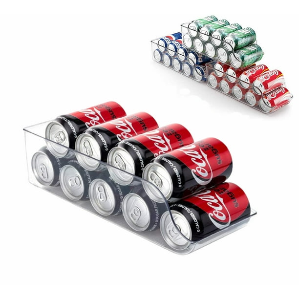 Set of 4 Fridge Organizer Bin Beverage Soda Can Holders