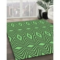 thumbnail image 3 of Ahgly Company Machine Washable Indoor Rectangle Transitional Green Area Rugs, 3' x 5', 3 of 7