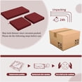thumbnail image 3 of Pakunoda Outdoor All-Weather Patio Loveseat and Chair Seat Cushion Replacement Set of 3, Burgundy, 3 of 6