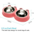 thumbnail image 4 of Bol pour Chien en Acier Inoxydable Durable Distributeur de Nourriture et d'Eau Design Antidérapant Tapis en Silicone Résistant Design Antidérapant pour Petits Chiens/chats comme Chihuahua/bulldog/poudron et Plus, 4 of 7