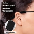 thumbnail image 6 of 2 Pairs Cotton Fabric Eyeglasses Temple Tips Sleeve, MODANU Anti-Slip Glasses Retainers for Sunglasses Eyeglasses, Black, 6 of 7