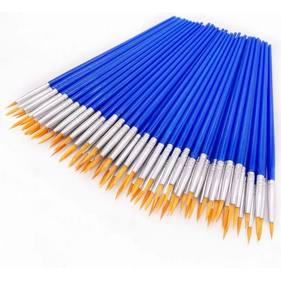 100 Pcs Paint Brushes Bulk Small, Paint Brushes for Kids Fine Paint Brushes Set Detail Paint Brushes for Classroom Model Canvas Face Nail Art Acrylic Watercolor Paint Craft Supplies