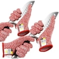 thumbnail image 1 of HLONK Ultra Durable Series Cut Resistant Gloves - Cutting Gloves for Chefs  BBQ and Cooking - Level 5 Protection; Food Grade Safe Cut Proof Gloves - Grey  Medium Size [2-Pack], 1 of 5