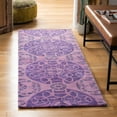 thumbnail image 3 of SAFAVIEH Wyndham Louise Medallion Wool Runner Rug, Purple, 2'3" x 9', 3 of 10