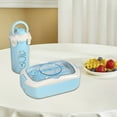 thumbnail image 4 of HOZVOMI Portable Divided Lunch Box Set with Water Cup, Microwaveable, Leak-Proof, Includes Utensils, 4 of 6
