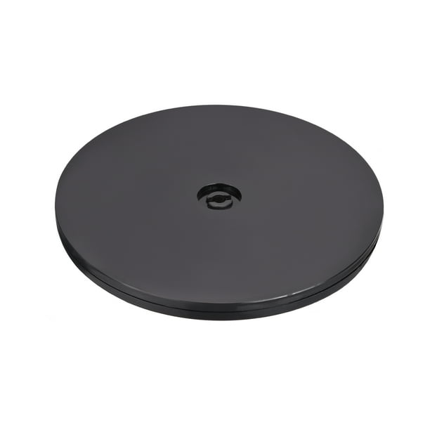 Base giratoria de 7 pulgadas con soporte de bola de acero Lazy Susan, girador negro, 1 paquete