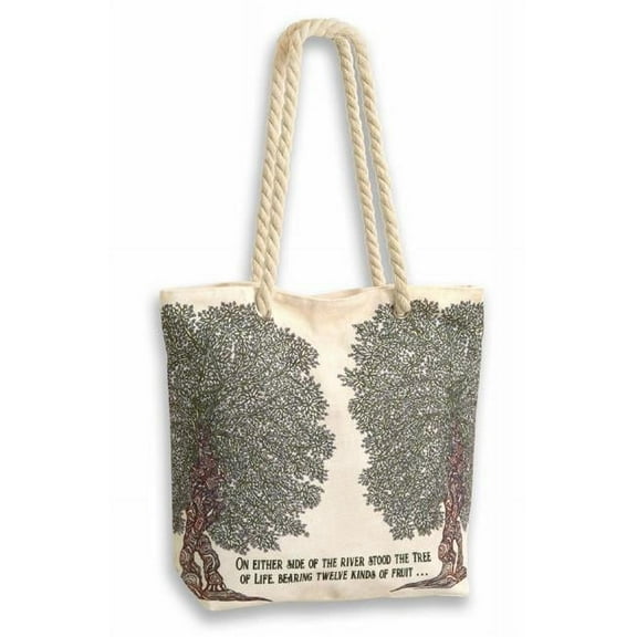Holy Land Gifts 262460 Tote Bag - Tree of Life with Rope Handle - No.7902