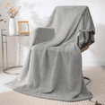 thumbnail image 1 of Cobija, Mantas Decorativas Tamaño Individual con Diseño de Ondas de Waffle, Cobija de Cama Súper Suave y Esponjosa 260GSM, Lujosa, Ligera y Transpirable para Sofá, Silla, Ideal para Regalo, Viaje, 1 of 7