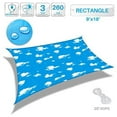 thumbnail image 2 of 9' X 18' Rectangle Sun Shade Sail Waterproof Cover Blue Sky  UV Block Durable Awning Canopy Outdoor Garden Backyard Deck, 2 of 2