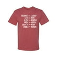 thumbnail image 2 of Wild Bobby, Sacrafice Love Serve Pray Believe Dance Inspirational/Christian Men Graphic Tee, Vintage Heather Red, 3X-Large, 2 of 6