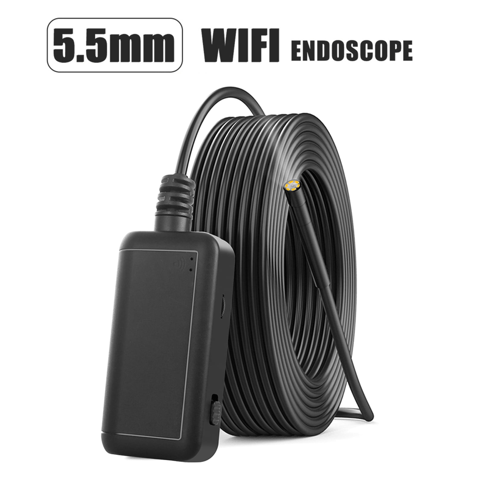 F220 WIFI Endoscope Camera IP67 Hard Cable Inspection Borescop 6 LED IOS Android 