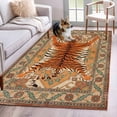 thumbnail image 2 of Tiger Retro Kitchen Runner Rug 2.7x5 Washable Runners for Hallway Non Slip Orange Boho Animal Ethnic Tribal Floral Large Area Rug Indoor Floor Carpet for Bathroom Laundry Entryway Bedroom Living Room, 2 of 9
