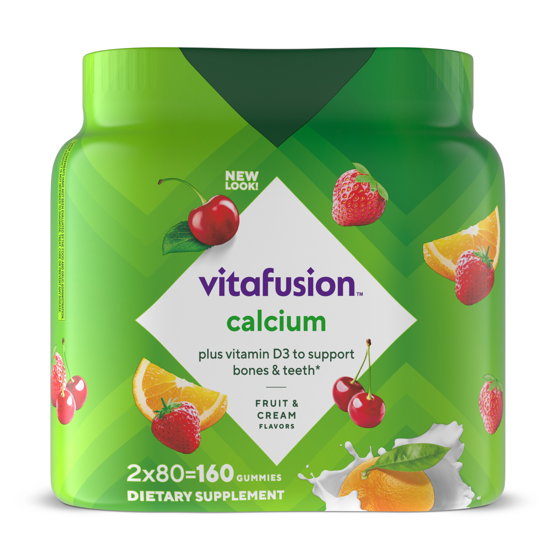 Vitafusion Calcium Gummy Vitamins, 2x80ct Twin Pack