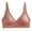 Pink, variant on huanledash Lady Bra Padded Sexy Soft Intimate Solid Color Support Breast Seamless Wire Free V Neck Sports Bra for Daily Wear