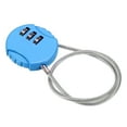 thumbnail image 3 of Uxcell Small Combination Lock 11.8 Inch, 1 Pack 3 Digit Padlock for Locker, Light Blue, 3 of 6
