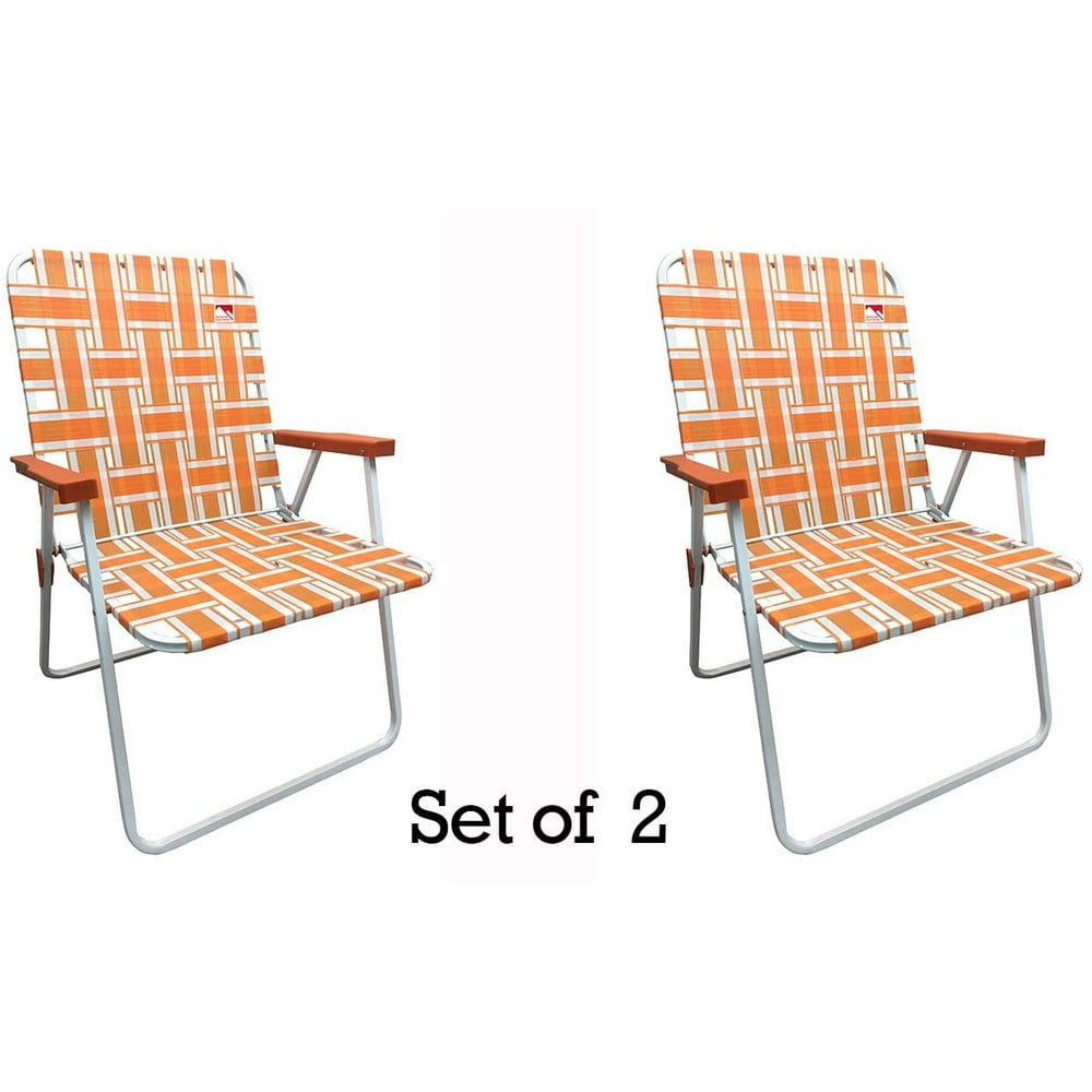 Outdoor Spectator (2Pack) Classic Reinforced Steel Powder Coated bed Folding Lawn/Camp Chair