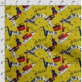thumbnail image 3 of Soimoi Musical Instruments Print,Cotton Cambric, Quilting Fabric Sold by The Yard 42 Inch Wide, Medium Weight Cotton Fabric, SewingSupplies,White,Yellow & Red, 3 of 5