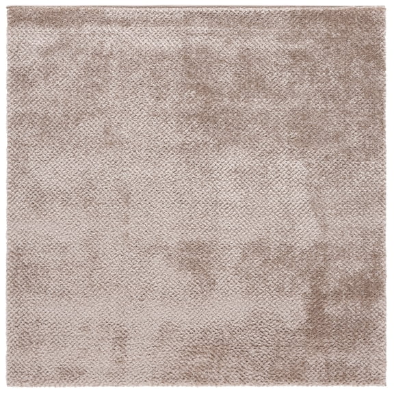 SAFAVIEH Penelope Kady Solid Shag Area Rug, Taupe, 6'7" x 6'7" Square