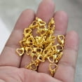 thumbnail image 4 of U8MO 30pcs 8x12mm Gold Silver Metal Heart Lobster Claw Clasp Hooks for Jewelry Making-Silver, 4 of 7