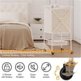 thumbnail image 2 of Laundry Basket with Wheels:88L Rolling Laundry Cart Foldable Metal Frame Dirty Clothes Laundry Hamper 36"H 4 Caster 2 Brake Waterproof Removable Liner Carry Handle for Dorm Laundry Room,Cream, 2 of 18