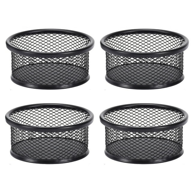 Methold Organizador de 4 clips de papel con forma de clip, multifuncional, de metal, para mantener el escritorio limpio, ideal para chinchetas Carpetas de archivos negro