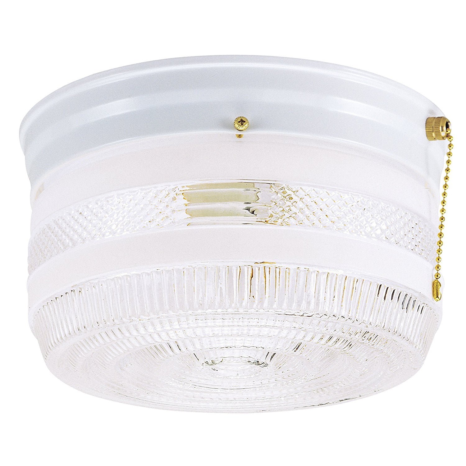 6734500 Two Light Flush Mount Interior Ceiling Fixture With Pull 6734500 Two Light Flush Mount Interior Ceiling Fixture With Pull Chain White Finish And Clear Glass Ball 6629700