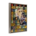 thumbnail image 4 of Stupell Industries Keith Richards Collage People Drawing Brown Floater Framed Canvas Art Print Wall Art, 25 x 31, 4 of 10