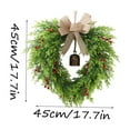 thumbnail image 4 of XYAIYT Christmas Decorations Linen Bow Wreath Texture Material Long Lasting Weather Resistant Design with Elegant Bow and Adornments for Front Door Courtyard Mantel Holiday Entryway 15in Green, 4 of 6