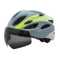 thumbnail image 1 of Casco de bicicleta Casco de bicicleta de carretera con visera resistente a impactos a prueba de golpes transpirable ajuste ajustable casco de ciclista Azul claro, 1 of 8