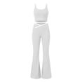 thumbnail image 4 of Womens Workout Set Summer Two Piece U Back Sports Bra Matching High Waist Leggings Gym Pilates Outfits, 4 of 7