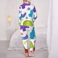 thumbnail image 3 of Pajamas for Women Set - Gummy Candy Pattern Comfy Long Sleeve Button Up Pajama Sets for Women 2 Piece, Soft Sleepwear Nightwear Pjs Lounge Sets for Women with Pockets, 3 of 6