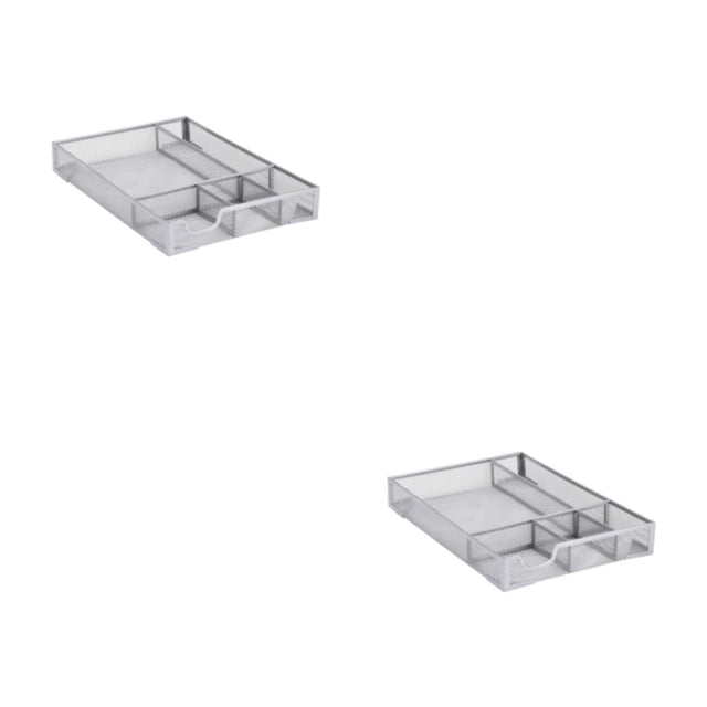 Bandeja de metal Matsuzay A5 plateado 2Conjunto