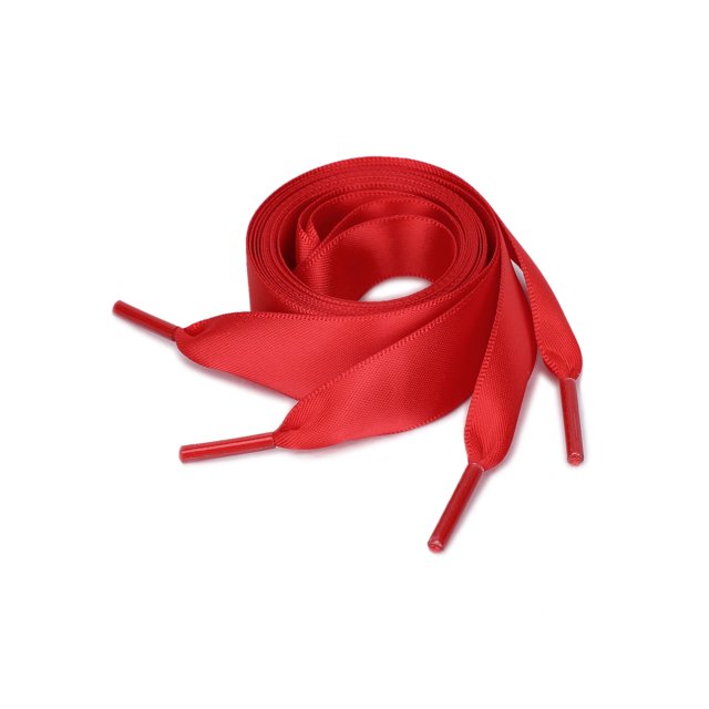 INSPIRE CHIC Lacets en Toile pour Espadrilles à Ruban Plat pour Femmes, 2 Paires, Rouges, 120 Cm/47,2 Pouces