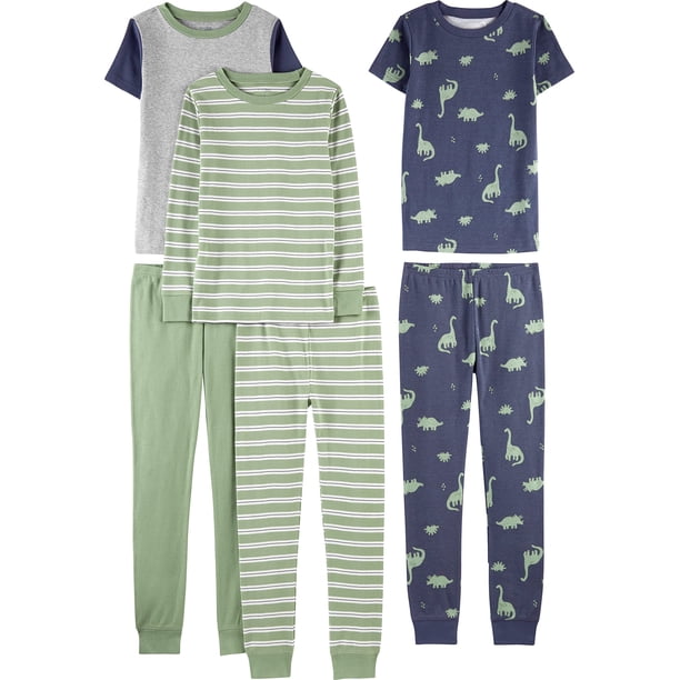Conjunto de pijama Simple Joys by Carter's para niños pequeños, 6 piezas, 4 años